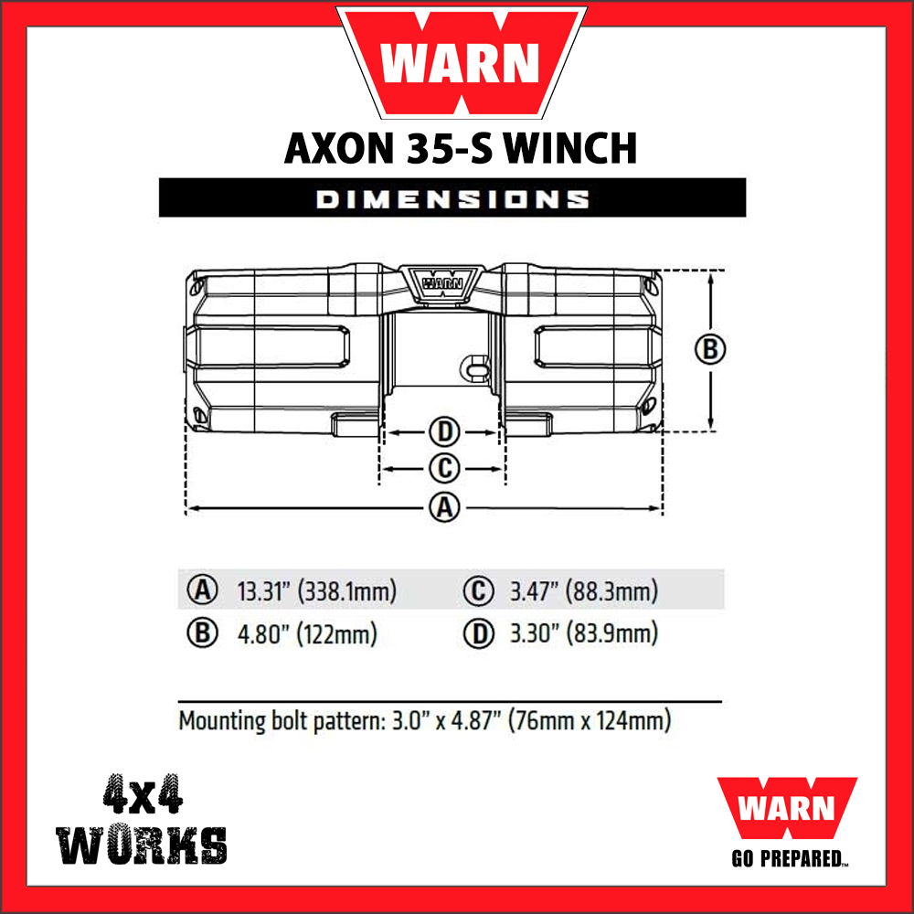 Warn Axon S Powersport Lb Electric Winch Kit With Synthetic