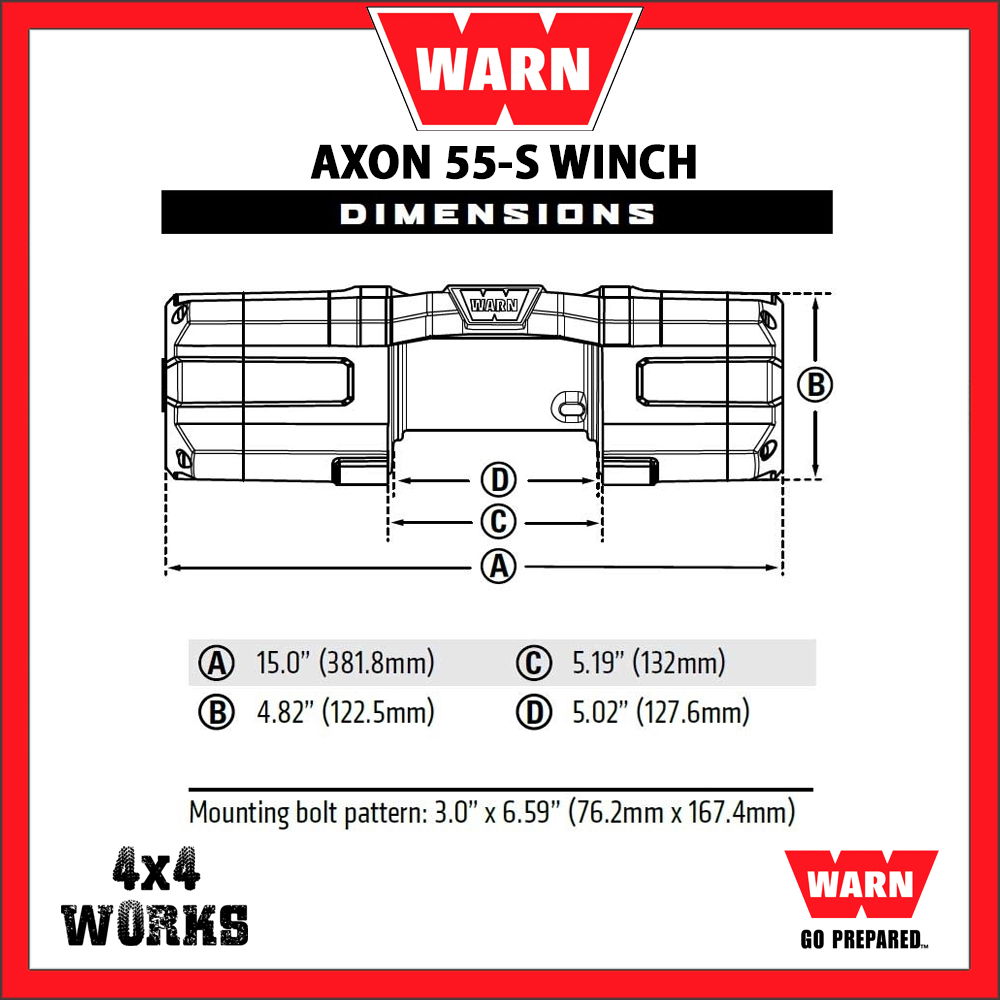 Warn Axon S Powersport Lb Electric Winch Kit With Synthetic