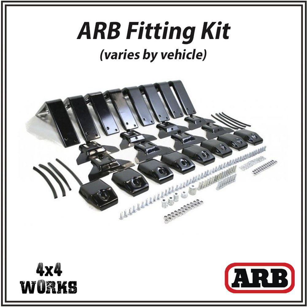 ARB steel roof rack, black with fitting kit