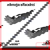 Galvanised Awning Brackets with Gusset - Pair