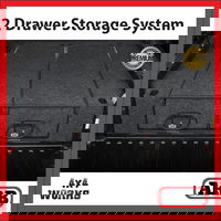 ARB load bed storage drawer system, grey carpet