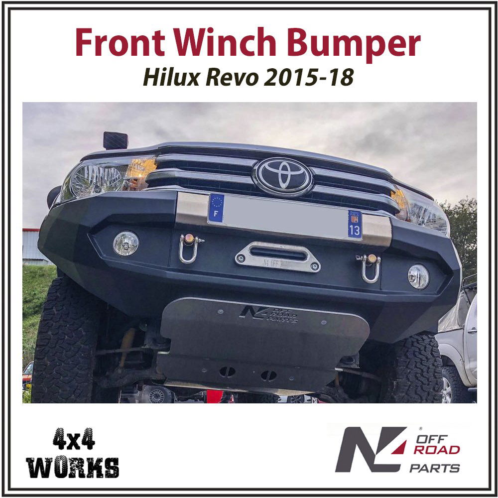 N4 Front Winch Bumper Toyota Hilux Series 8 2015-18 - 4x4 Works