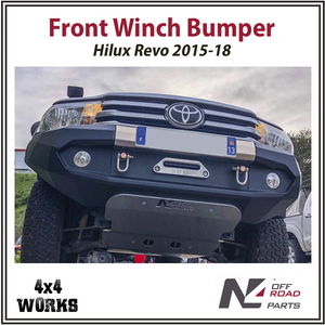 Steel front winch bumper for Hilux