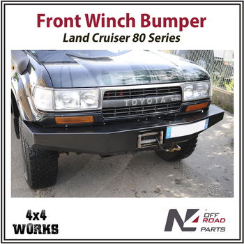 Steel front winch bumper for Land Cruiser 80 Series