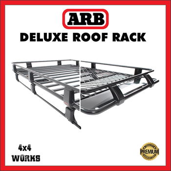 ARB steel roof rack, black with fitting kit