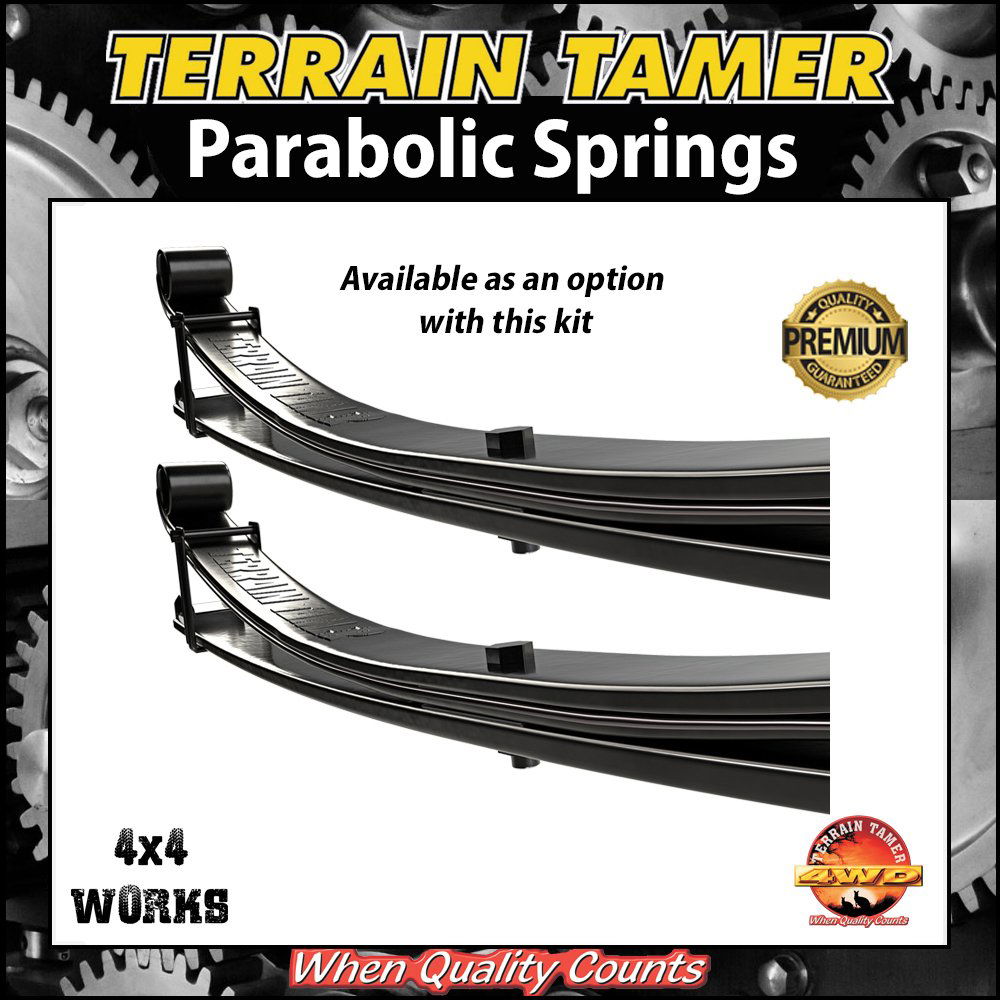 Parabolic leaf springs pair with tapered leafs