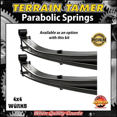 Parabolic leaf springs pair with tapered leafs