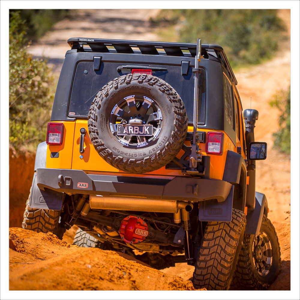 ARB Rear Bar Bumper and Wheel Carrier Jeep Wrangler JK JKU 2007 18