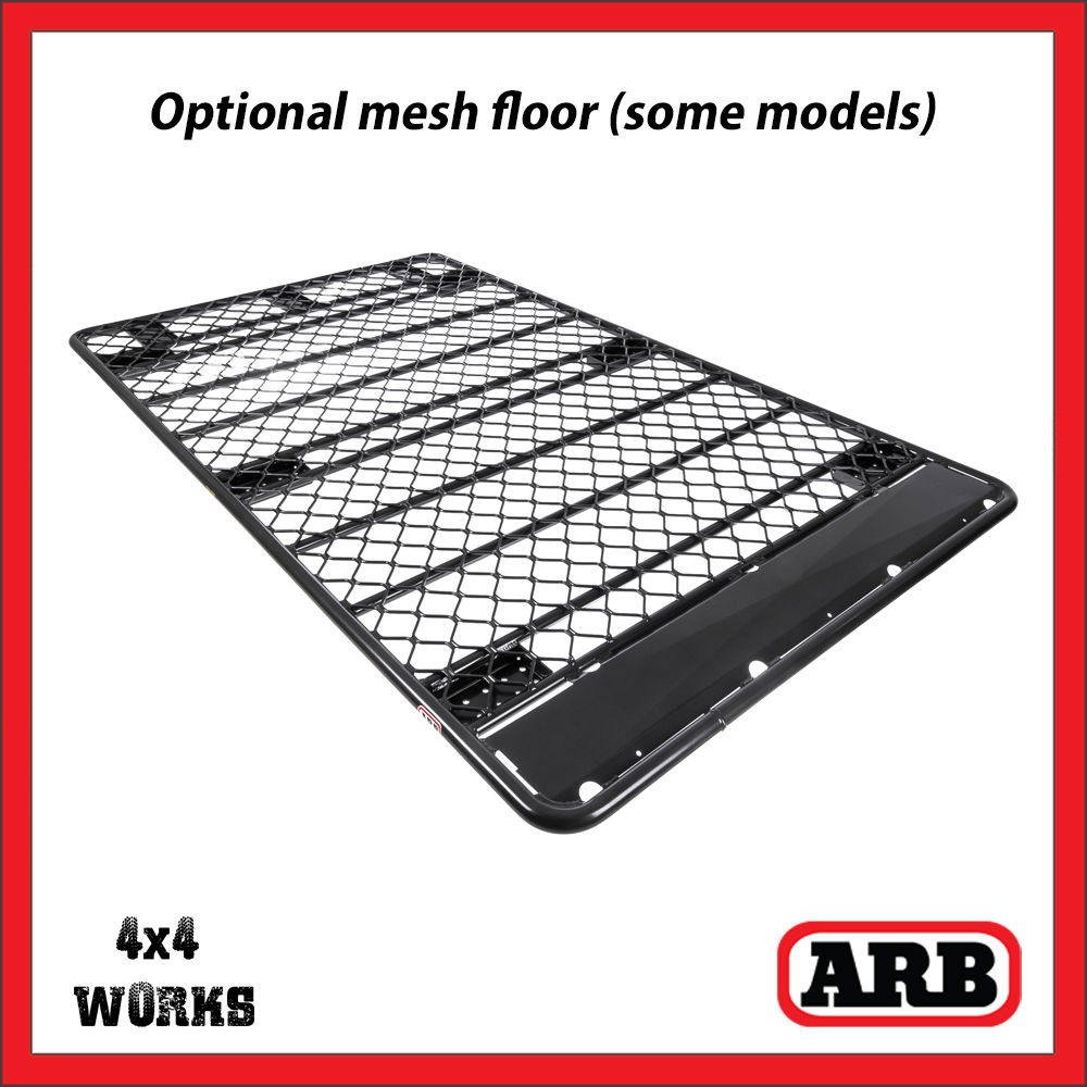 ARB steel roof rack, black with fitting kit