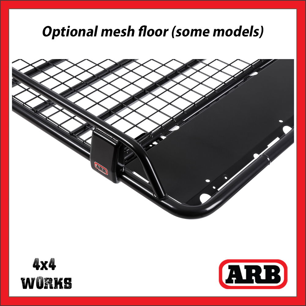 ARB steel roof rack, black with fitting kit