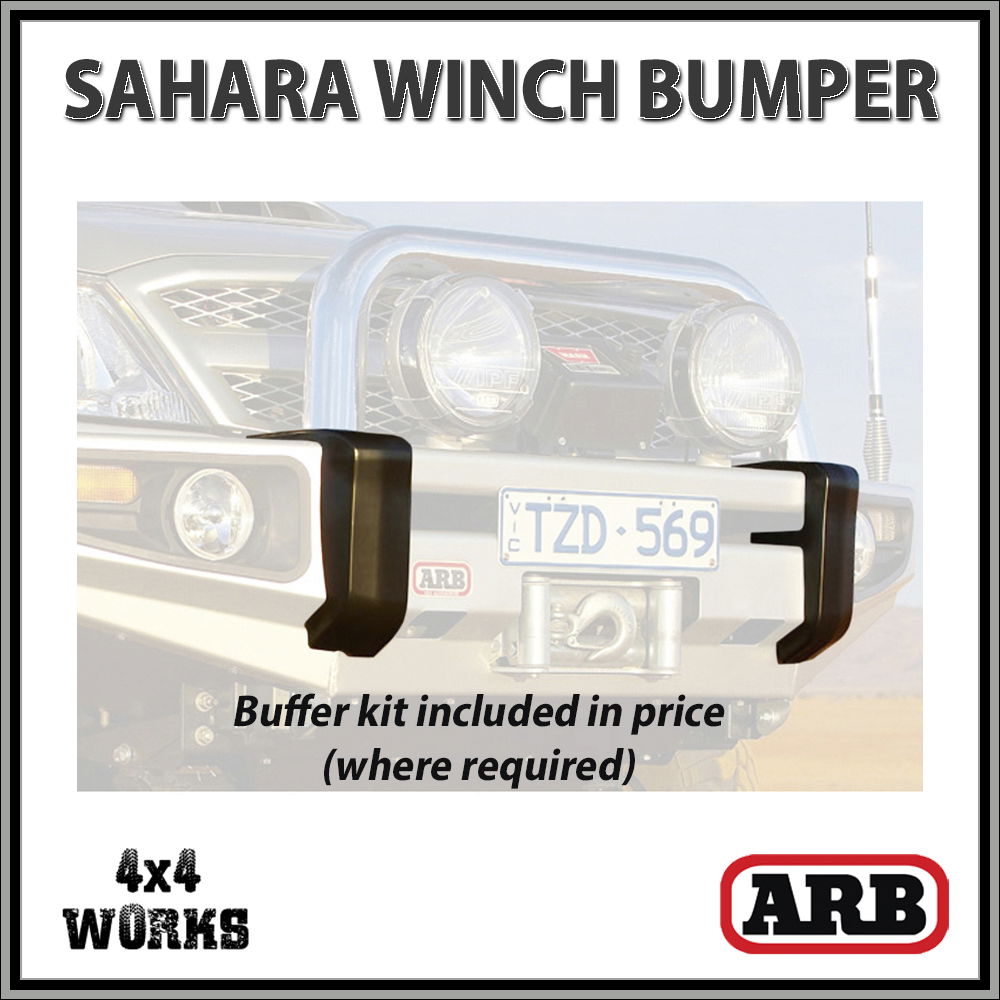 Steel winch bumper fitted to vehicle, black