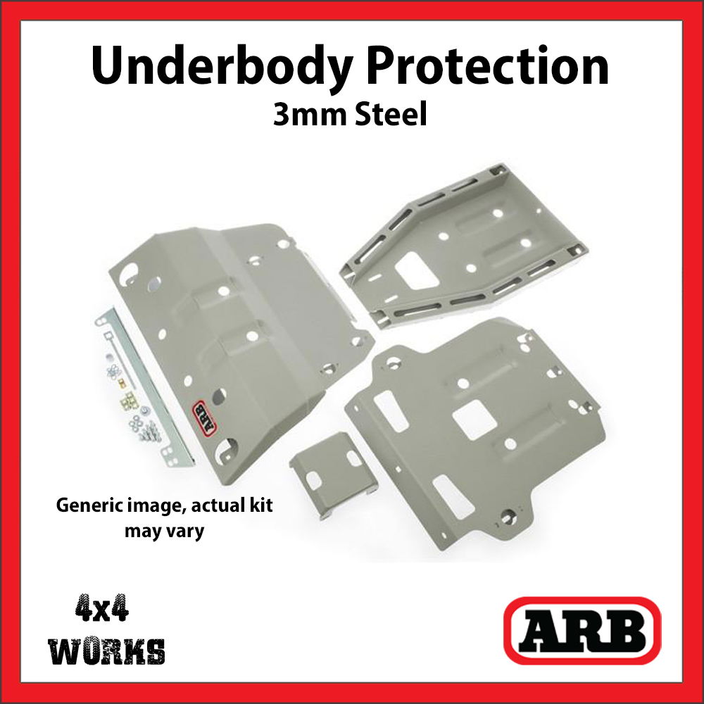 Under vehicle protection steel skid plate kit