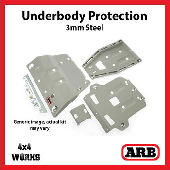 Under vehicle protection steel skid plate kit