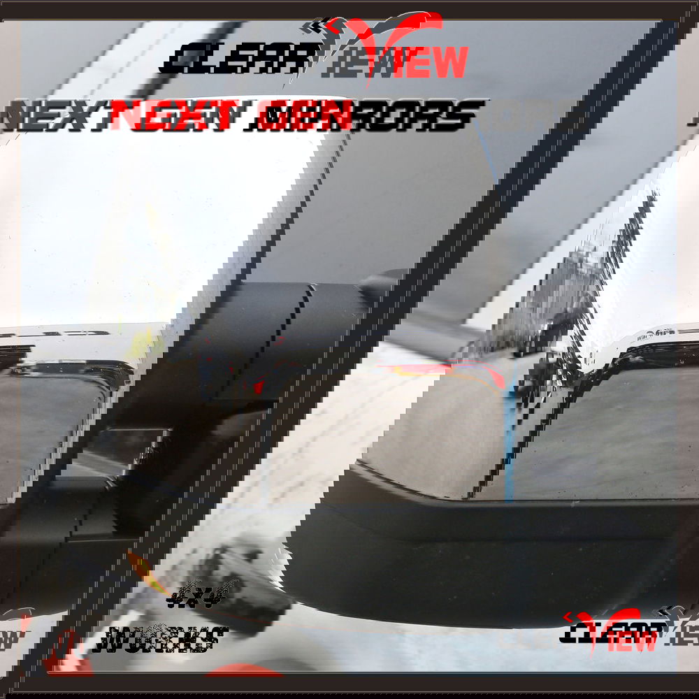 Next Gen towing mirrors for caravans, boats, trailers, black pair