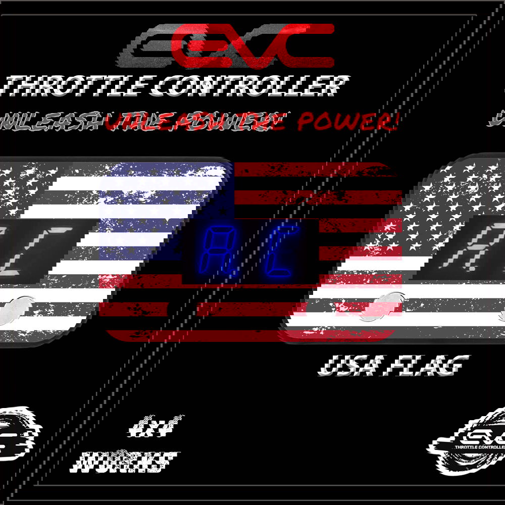 Throttle controller face plate, USA flag