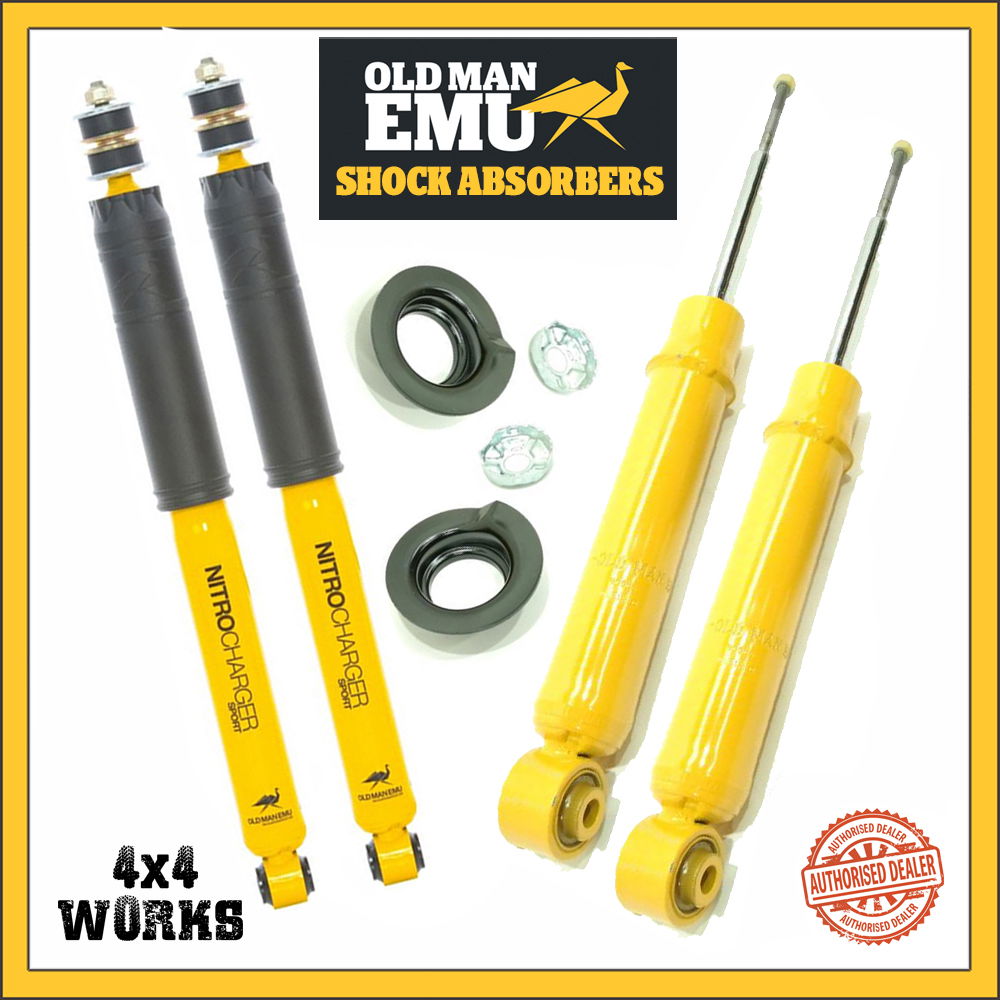 Set of Old Man Emu dampers, yellow, nitrogen filled