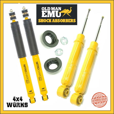 Set of Old Man Emu dampers, yellow, nitrogen filled