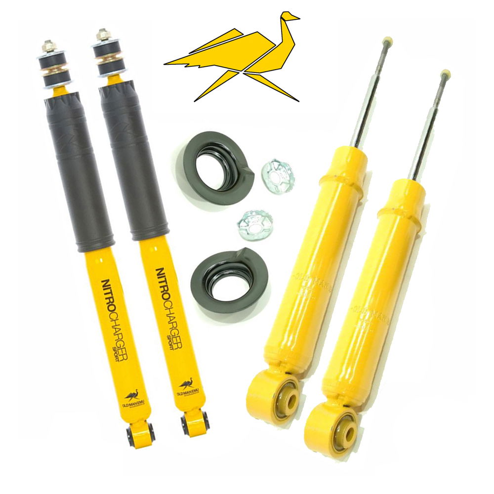 Set of Old Man Emu dampers, yellow, nitrogen filled