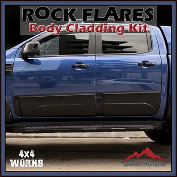 Black ABS body cladding on 4x4 truck