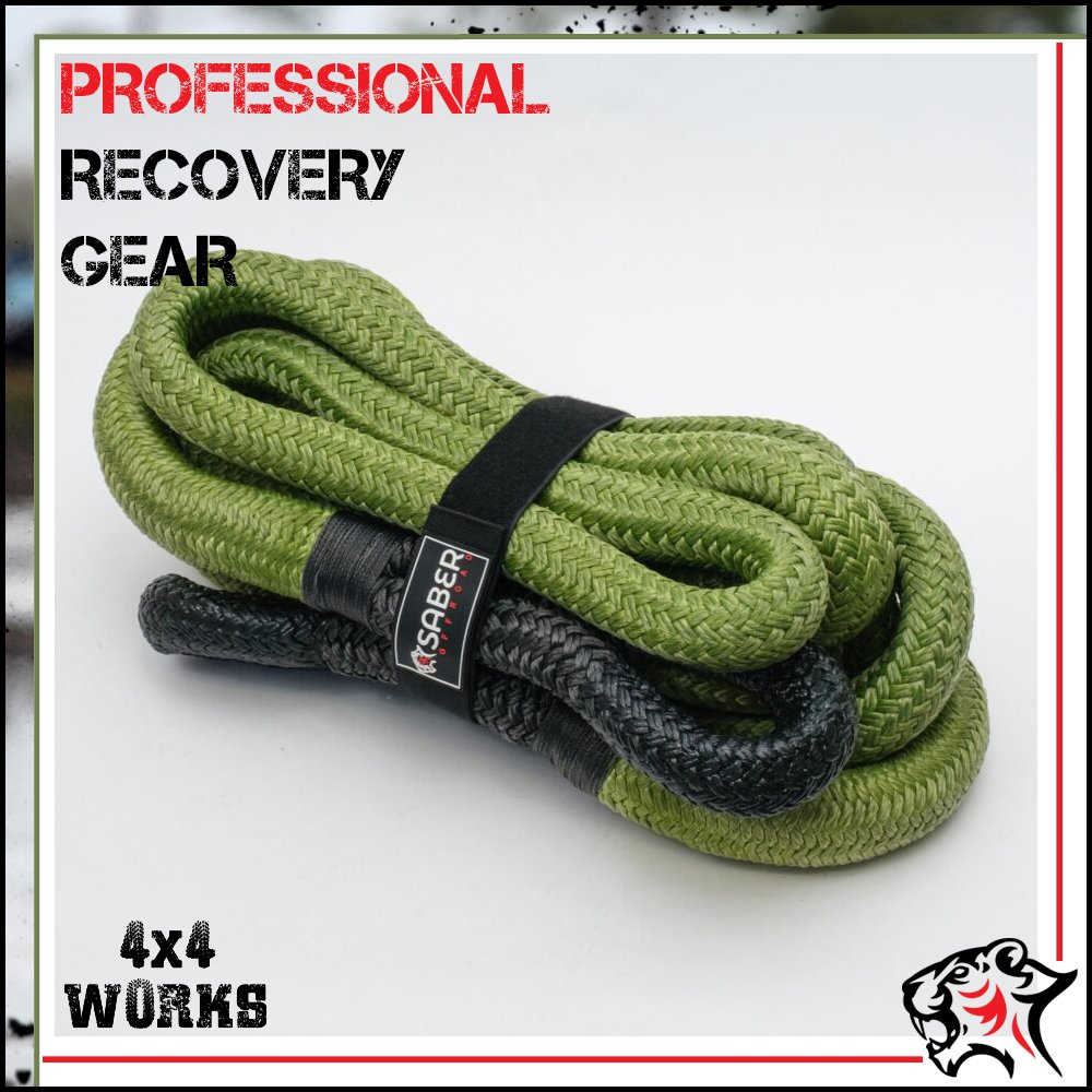 Saber 22,000kg Kinetic Recovery Rope and Bag - 4x4 Works