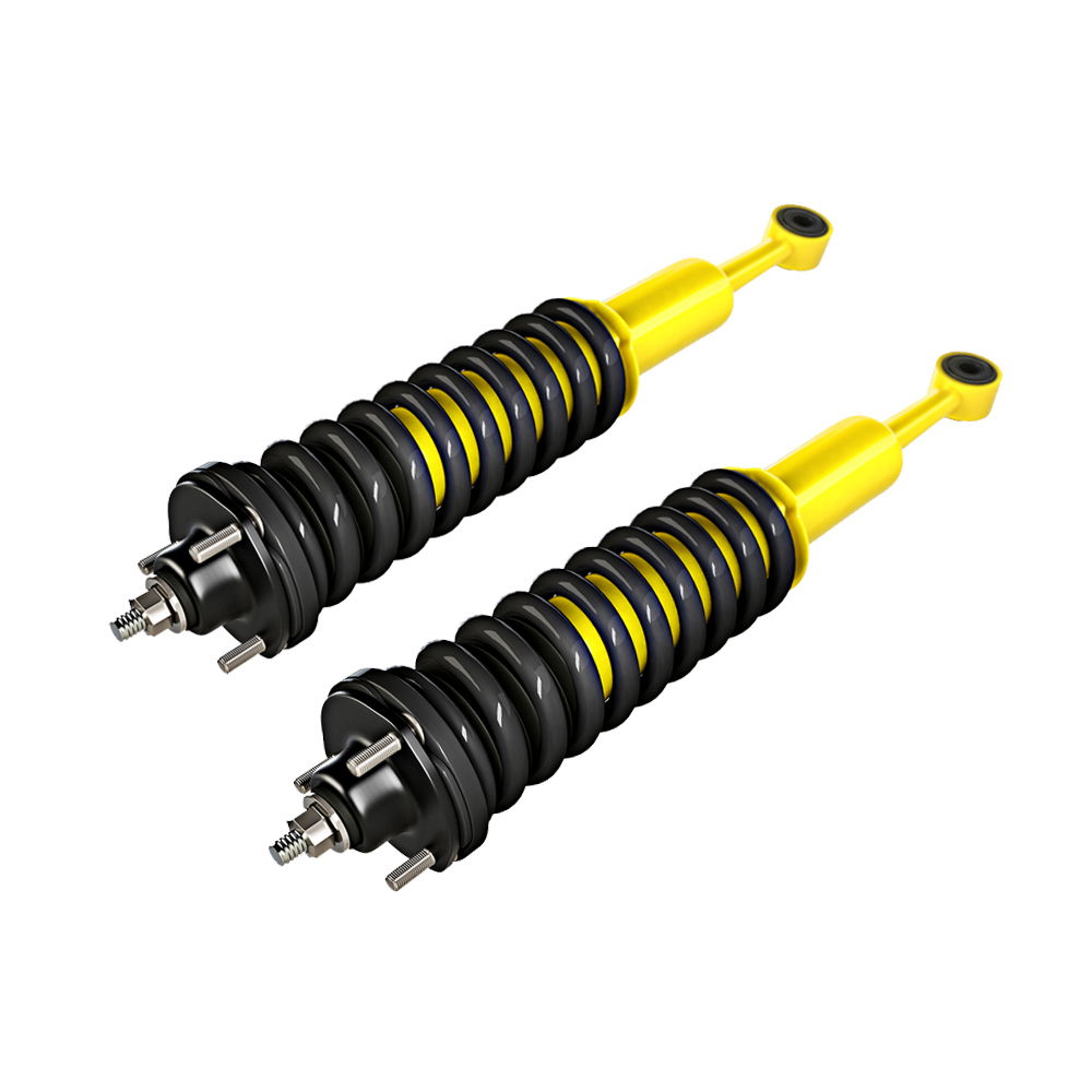 Pre-assembled 4x4 front struts with coil springs and top mounts