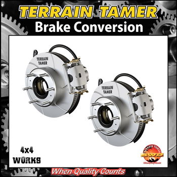 Drum to disc brake conversion kit for 4x4 models