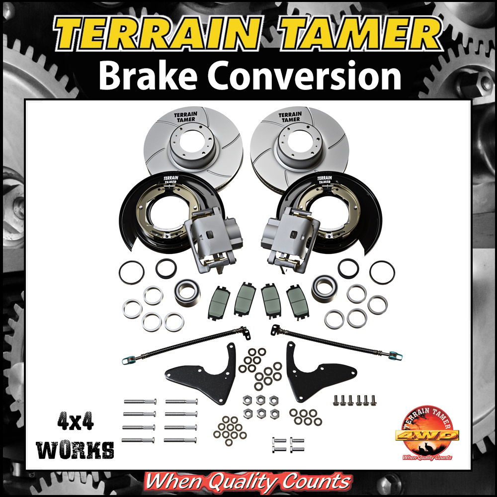 Drum to disc brake conversion kit for 4x4 models