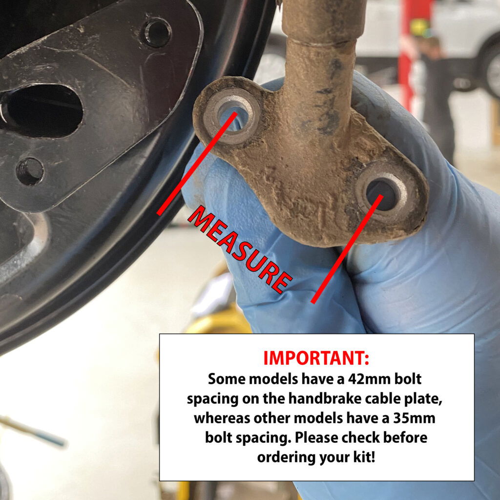 Drum to disc brake conversion kit for 4x4 models