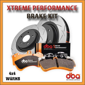 High performance rotors discs and pads, pair slotted