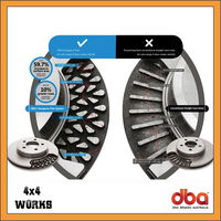 High performance rotors discs and pads, pair slotted