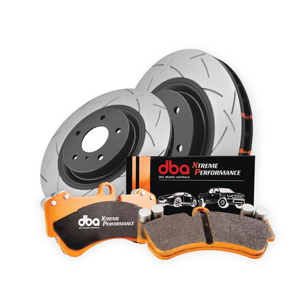 High performance rotors discs and pads, pair slotted