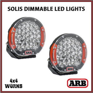 Solis 9 Inch LED Dimmable Spot and Flood Lights Red or Black Pair