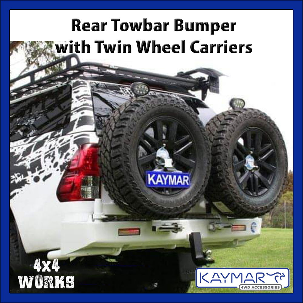 4x4 rear wheel carrier protection bumper bar