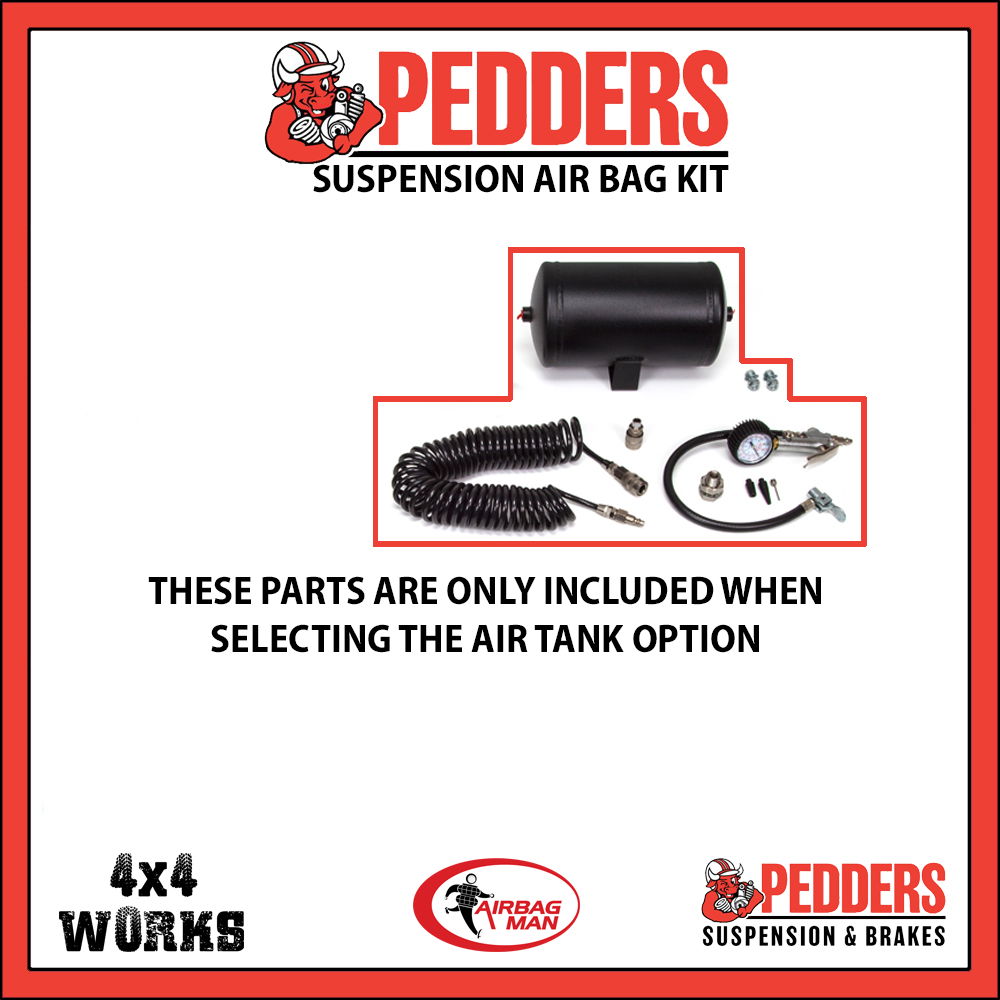 Suspension lift kit with springs, shock absorbers, optional air bags