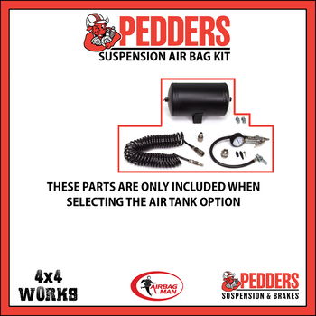 Suspension lift kit with springs, shock absorbers, optional air bags