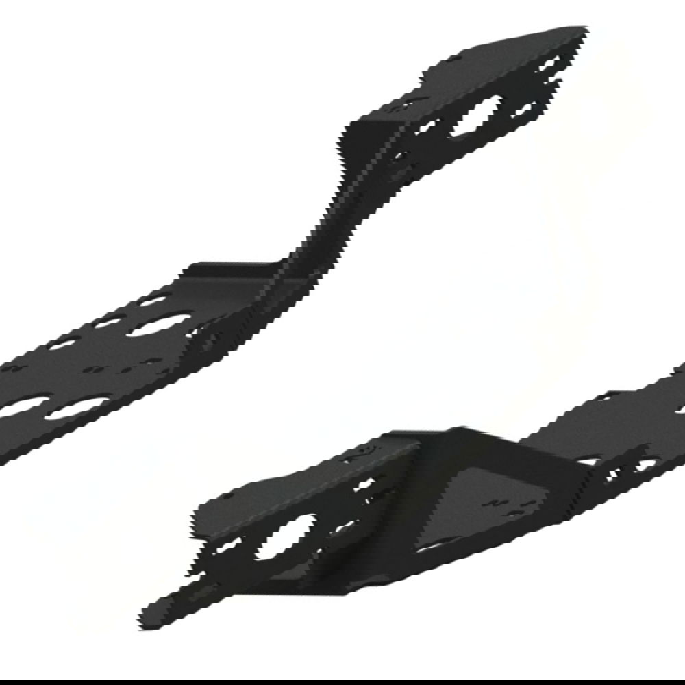 Discrete winch mount in black powder coated steel