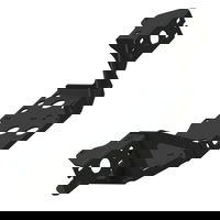 Discrete winch mount in black powder coated steel
