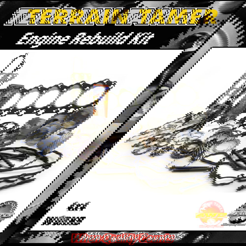 Engine rebuild kit with gaskets, pistons, bearings, seals