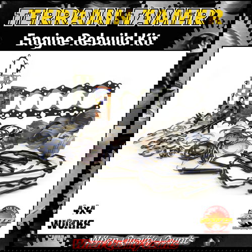 Engine rebuild kit with gaskets, pistons, bearings, seals