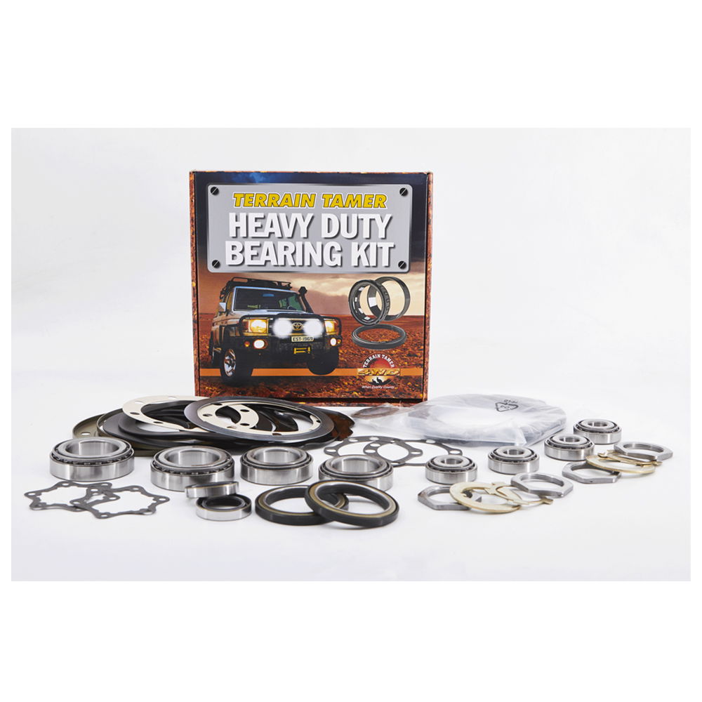 Swivel housing knuckle rebuild kit including bearings, seals, gaskets