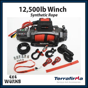 4x4 vehicle winch kit with fairlead and synthetic rope