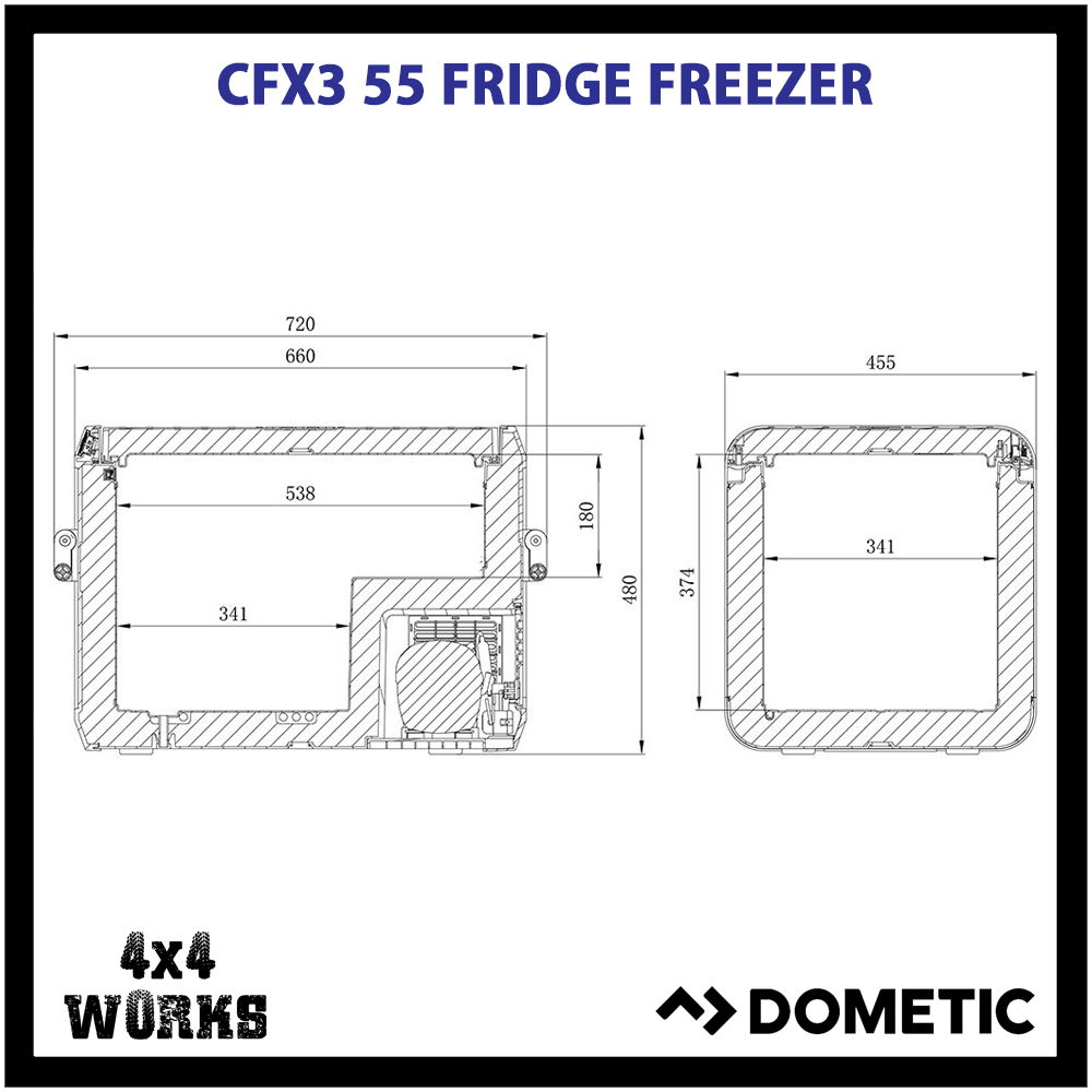 cfx3 55 dimensions