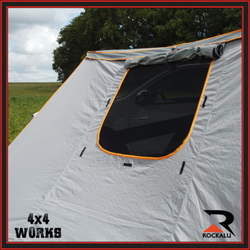 270 degree batwing wrap around awning