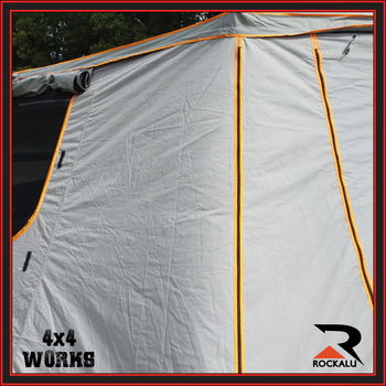 270 degree batwing wrap around awning