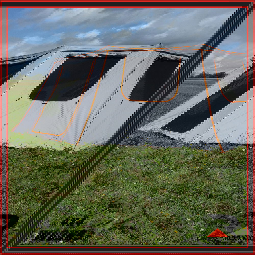 270 degree batwing wrap around awning