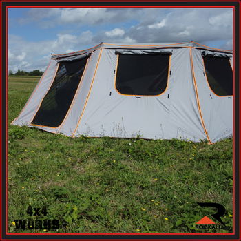 270 degree batwing wrap around awning