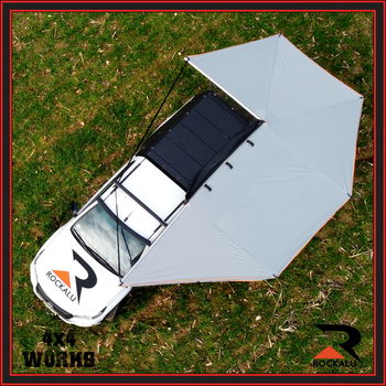 270 degree batwing wrap around awning