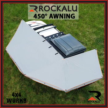 270 degree batwing wrap around awning