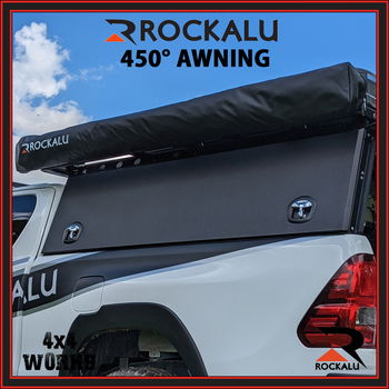 270 degree batwing wrap around awning