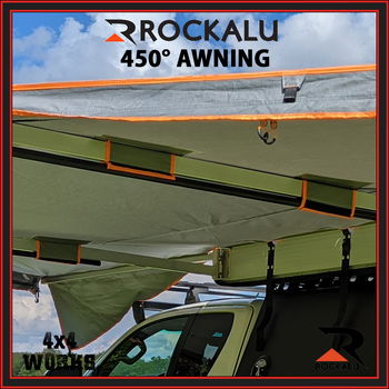 270 degree batwing wrap around awning